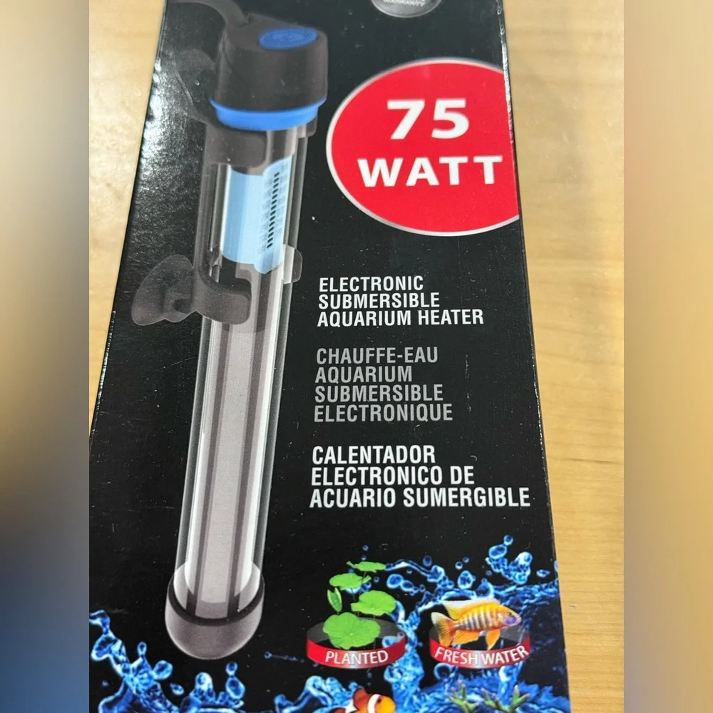Cobalt Aquatics 75 Watt Neo Glass Electronic Submersible Heater.Brand new sealed